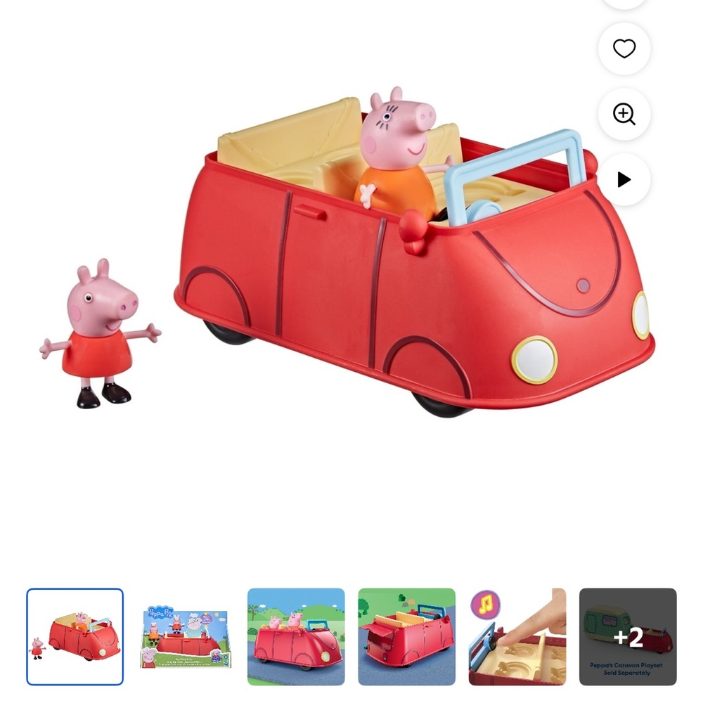 Peppa Pig Red Family Van with Pink Character Figures